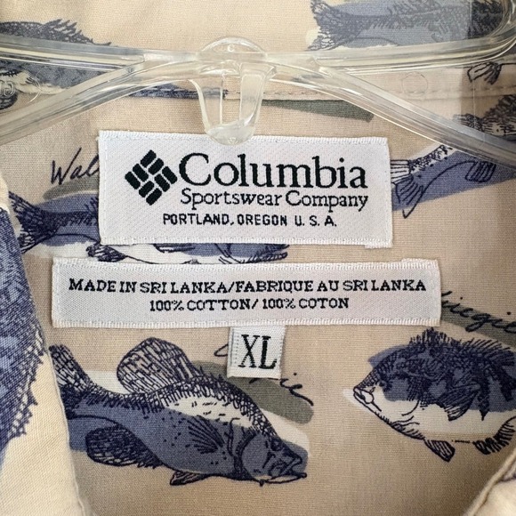 Columbia Sportswear Company Men's XL Fish Print Long Sleeve Button Up Shirt - Picture 6 of 10